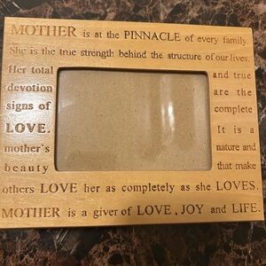 Engraved wooden picture frame,  Jewelry box combo with  Mother themed text